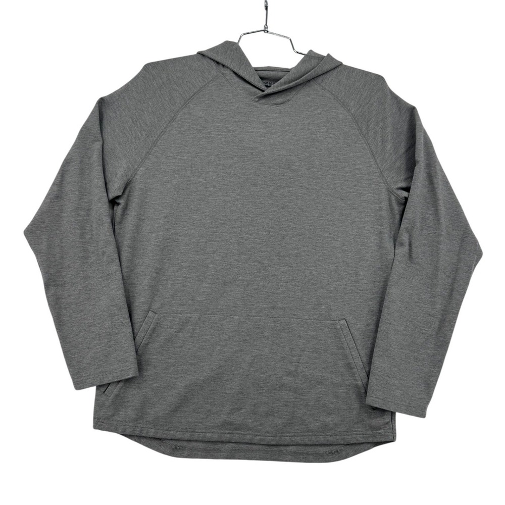 Mizzen+Main ProFlex Hoodie Mens Medium Grey Excellent Long Sleeve Pullover